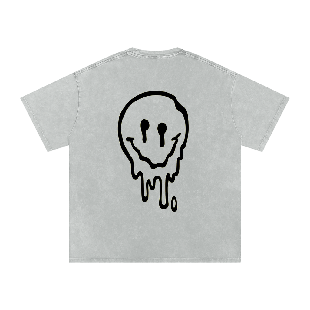 Snow Washed Oversized Cotton T-Shirt