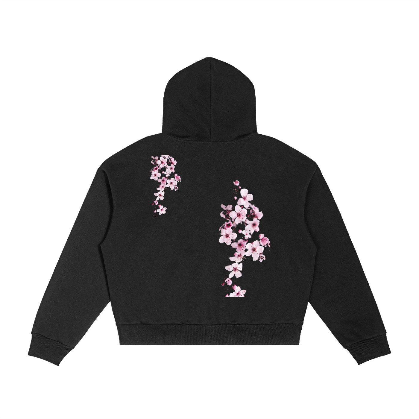 Contrast Plaid Boxy Zip Hoodie