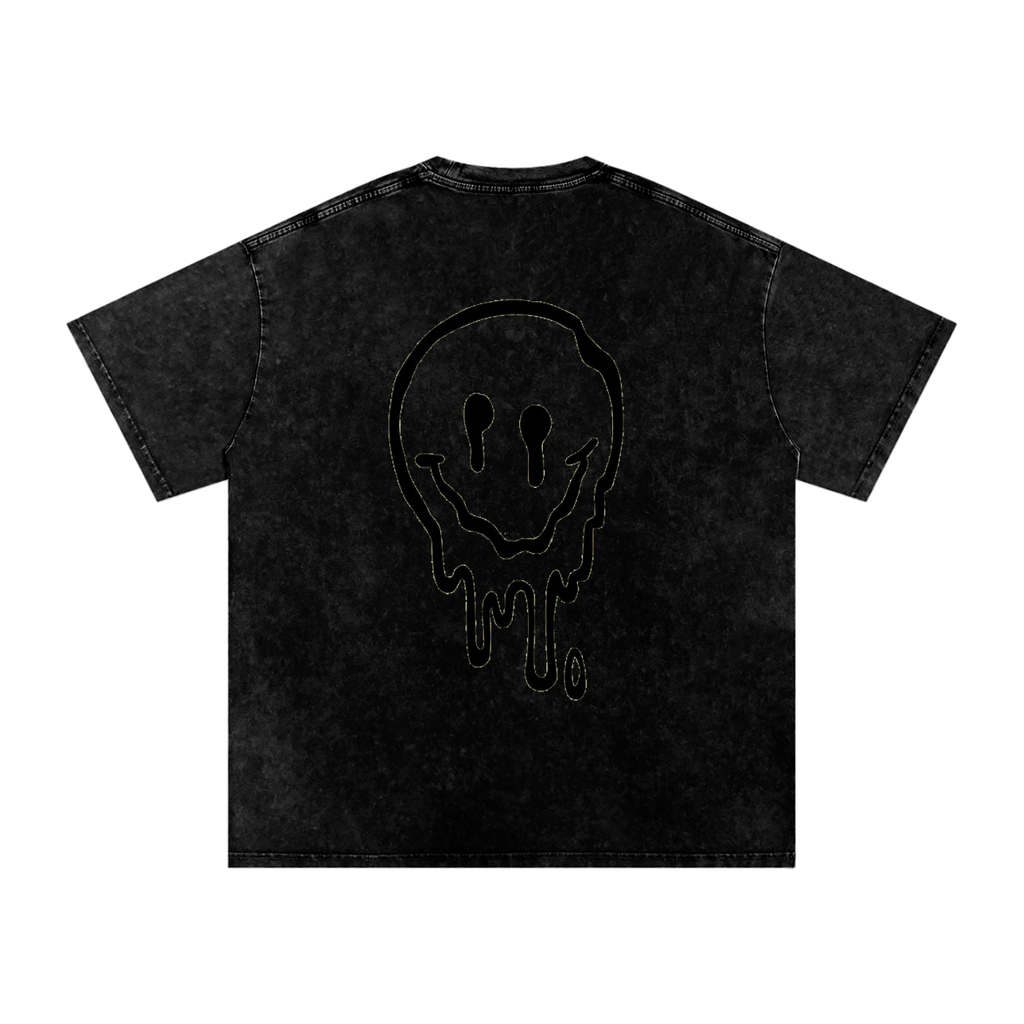Snow Washed Oversized Cotton T-Shirt