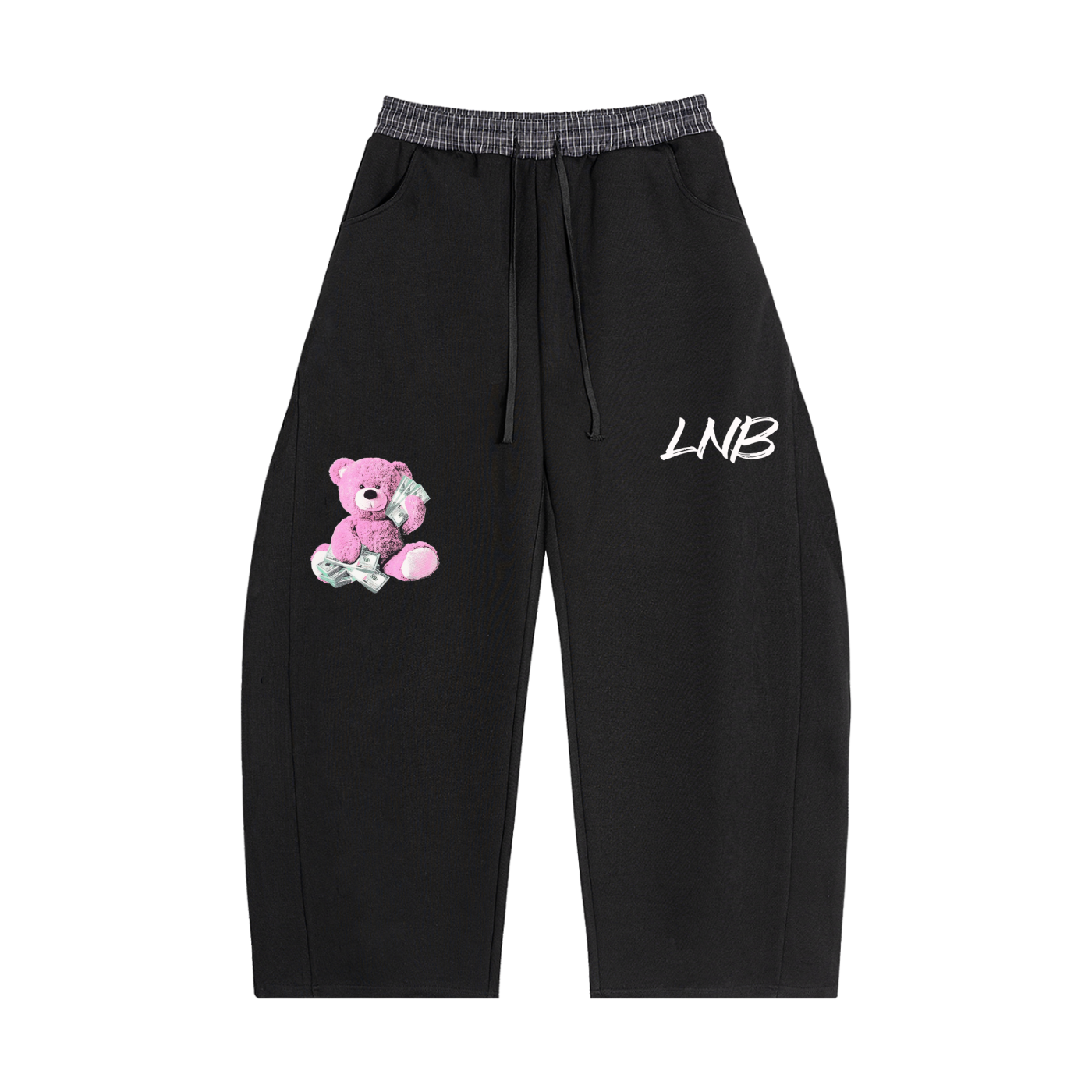 Plaid Waistband Barrel Sweatpants