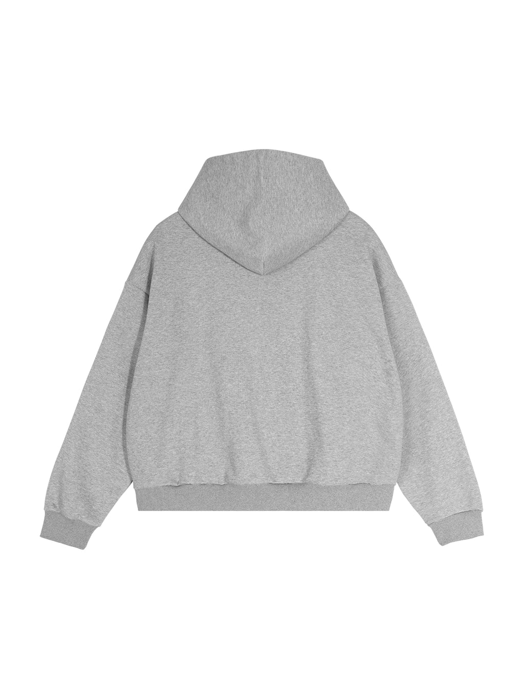 Contrast Plaid Boxy Zip Hoodie